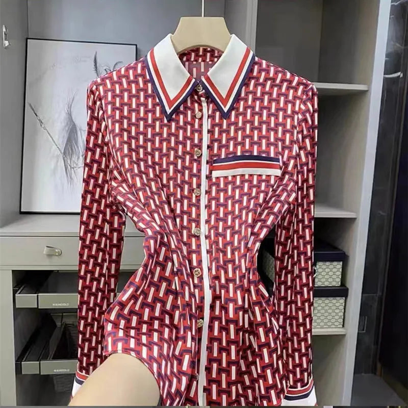 Vrouwen Loose Shirt Lente Zomer Gestreept Comfortabel - StudioMarella