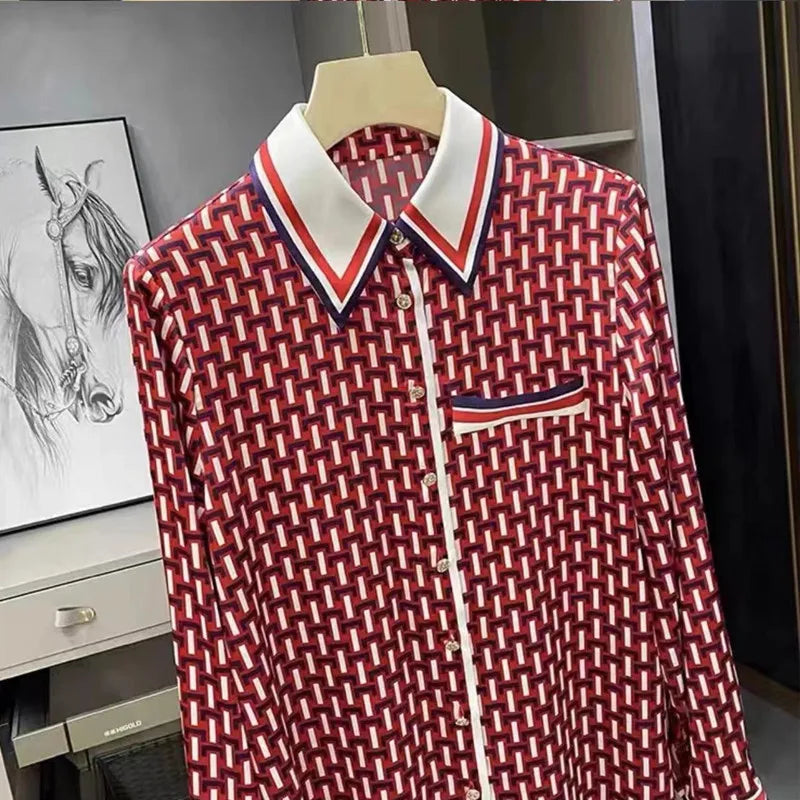 Vrouwen Loose Shirt Lente Zomer Gestreept Comfortabel
