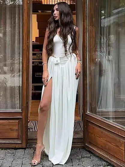 Dames Ballon Stijl Maxi Gala Jurk - Shaira