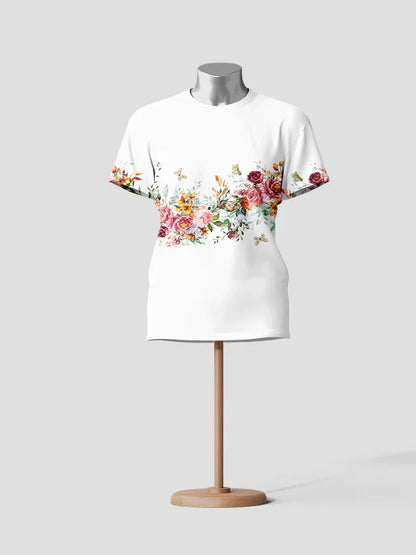 Bloemen T-shirt Zomerse Bloemendesign Vrouwen
