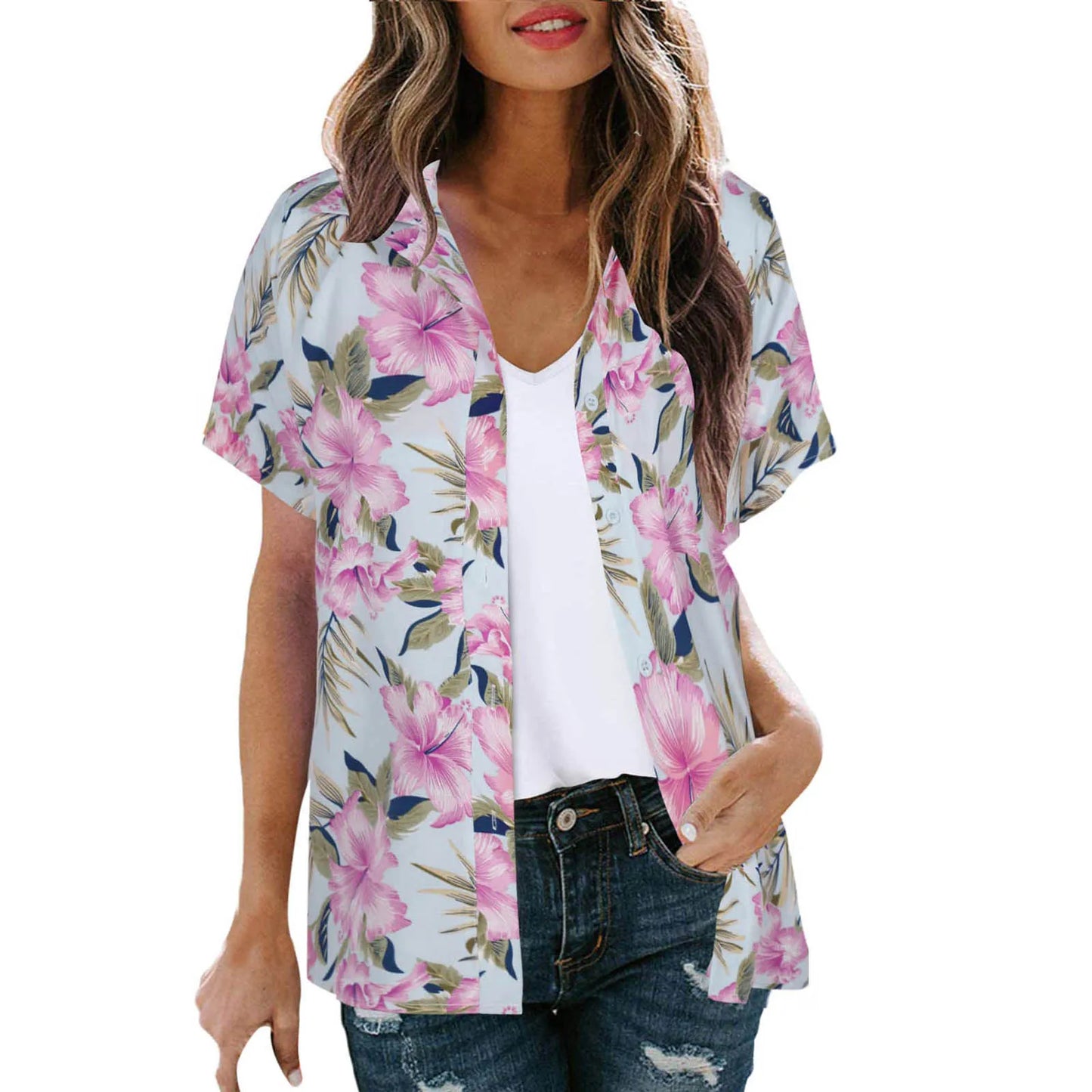 Vrouwelijke Zomerblouse Bloemenprint Licht en Luchtig