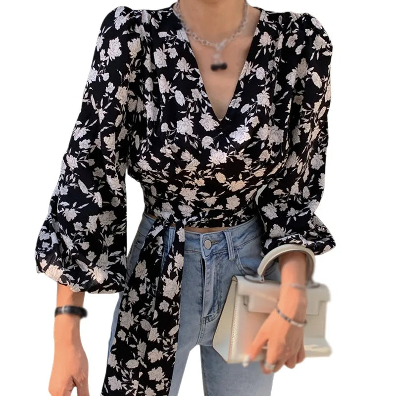 Bloemenprint Blouse Vrouwelijke Zomer Jurk