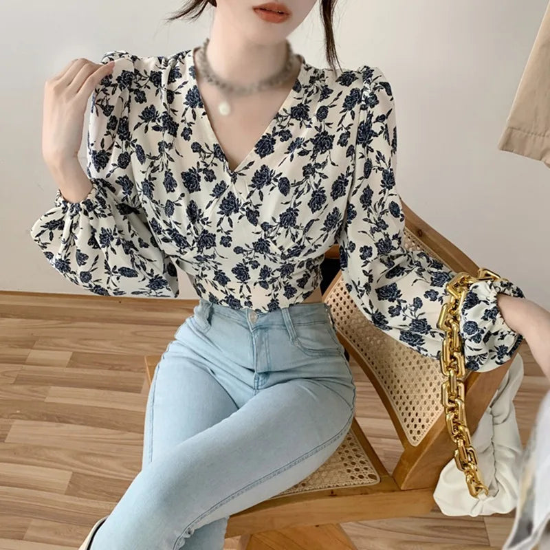 Bloemenprint Blouse Vrouwelijke Zomer Jurk