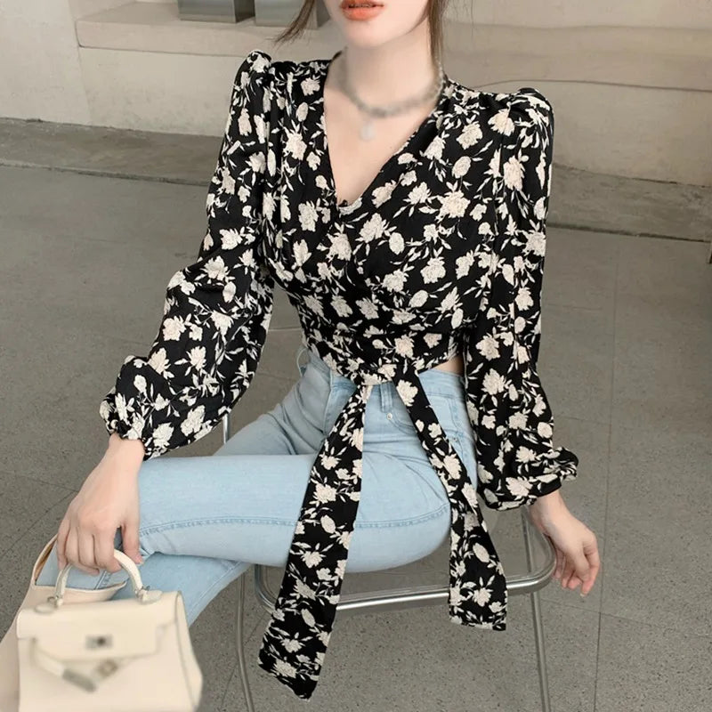 Bloemenprint Blouse Vrouwelijke Zomer Jurk