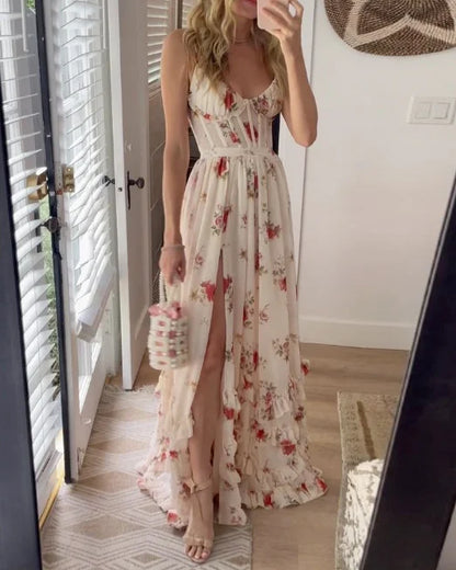 Dames Bloemige Maxi Zomerjurk - Eliza