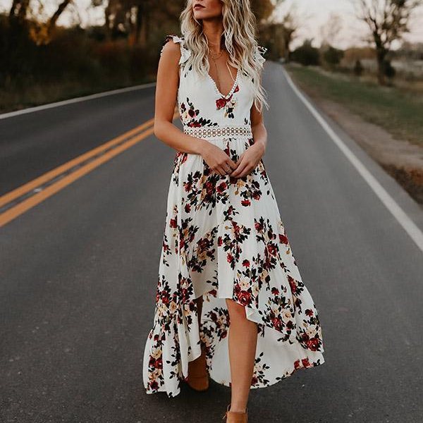 Dames Maxi Jurk Bloemige Zomerkleding voor Vrouw - StudioMarella