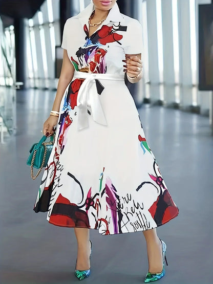 Dames Maxi Jurk Zomer Bloemenprint met Knopen - StudioMarella