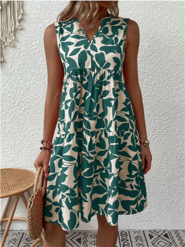 Dames Zomerjurk Bloem Midi Jurk Kort Model - StudioMarella