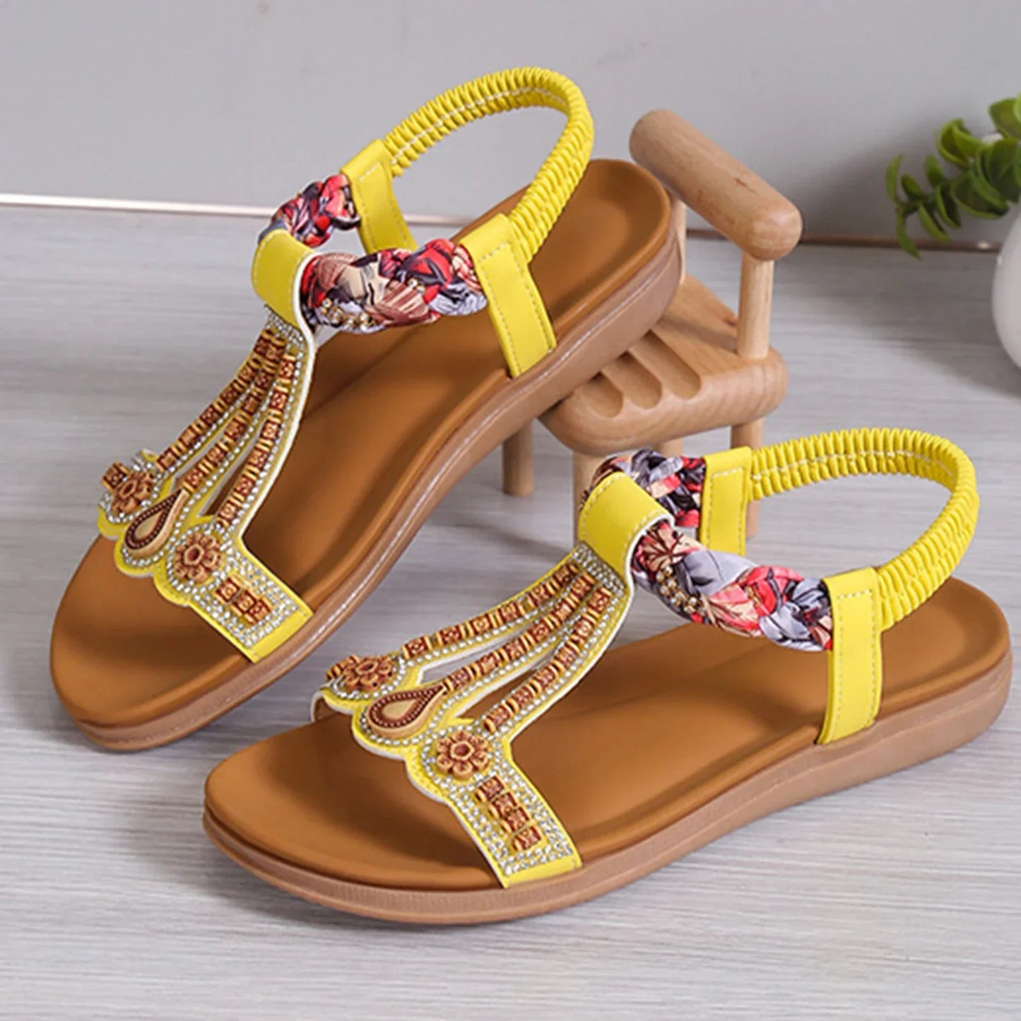 Comfortabele Zomer Sandalen met Elastische Enkelband