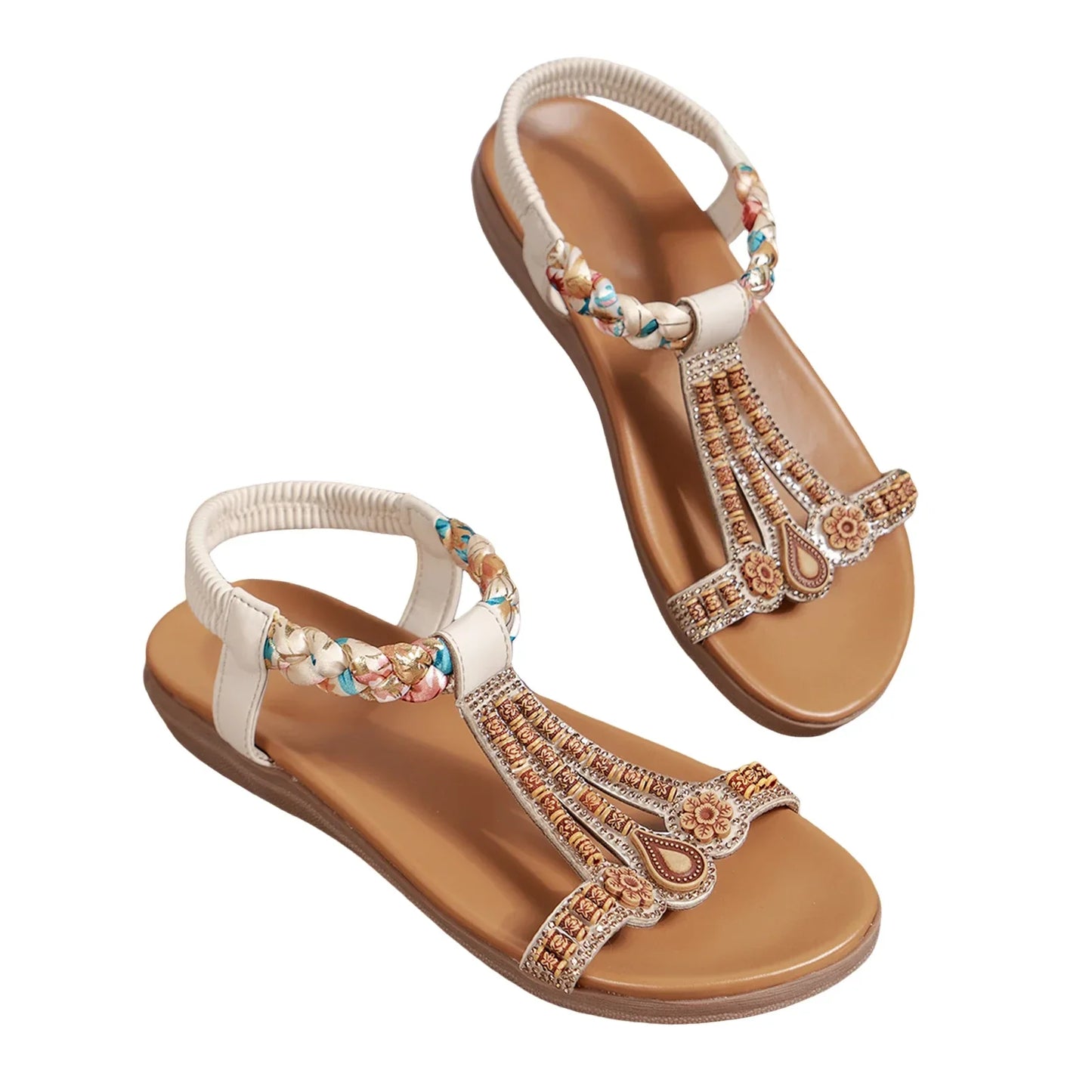 Comfortabele Zomer Sandalen met Elastische Enkelband