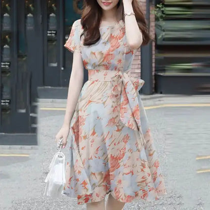 Bloemenprint Jurk Bohemien Stijl Zomerjurk