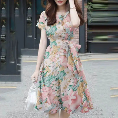 Bloemenprint Jurk Bohemien Stijl Zomerjurk