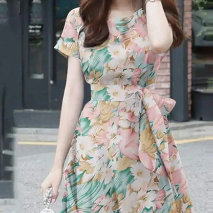 Bloemenprint Jurk Bohemien Stijl Zomerjurk