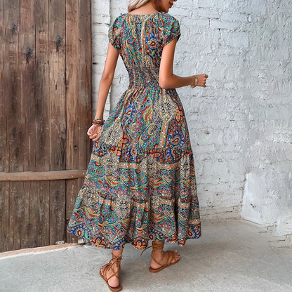 Dames Boho Maxi Zomerjurk - Elvira