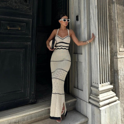 Dames Boho Maxi zomerjurk met haakwerk - Sienna
