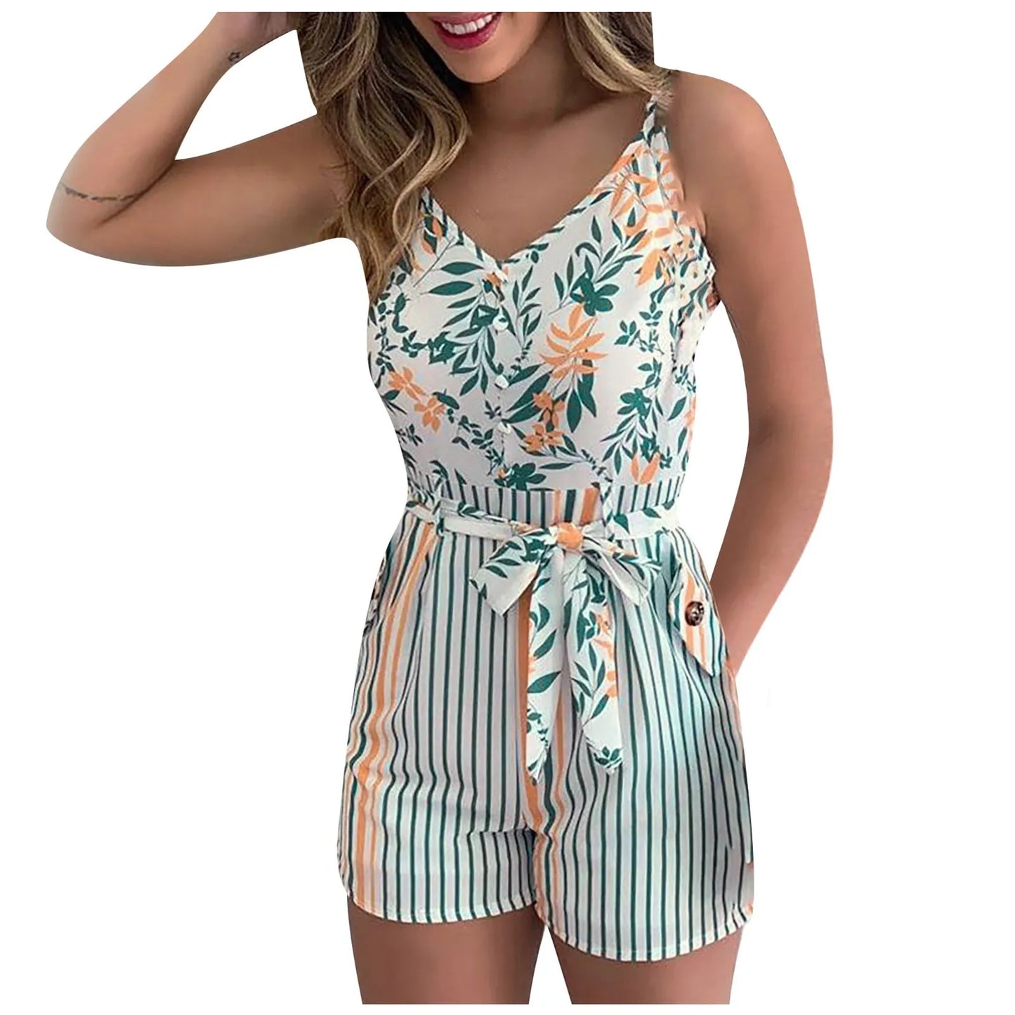 Dames Jumpsuit Kort Met Schouderriemen Zomerse Jurk