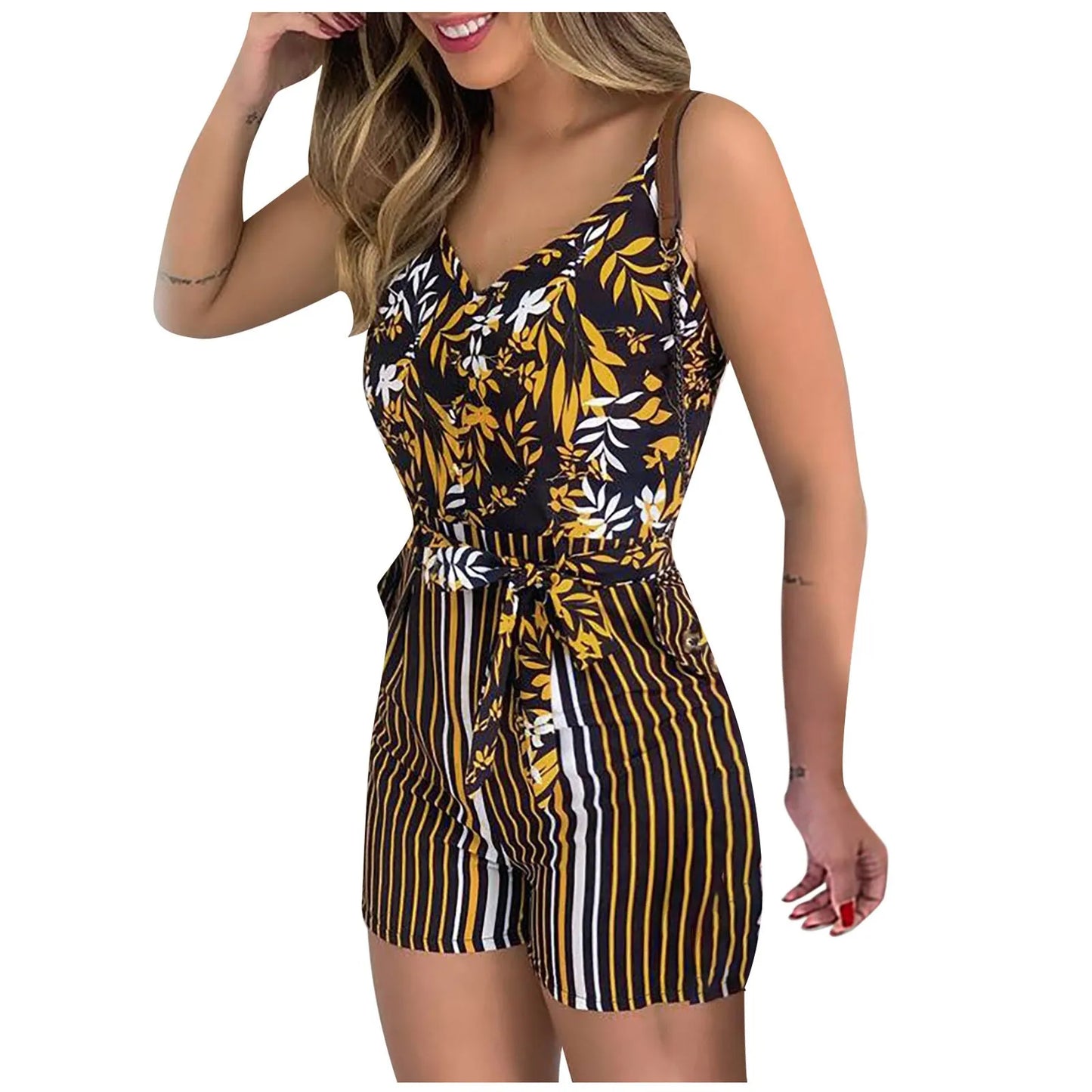 Dames Jumpsuit Kort Met Schouderriemen Zomerse Jurk