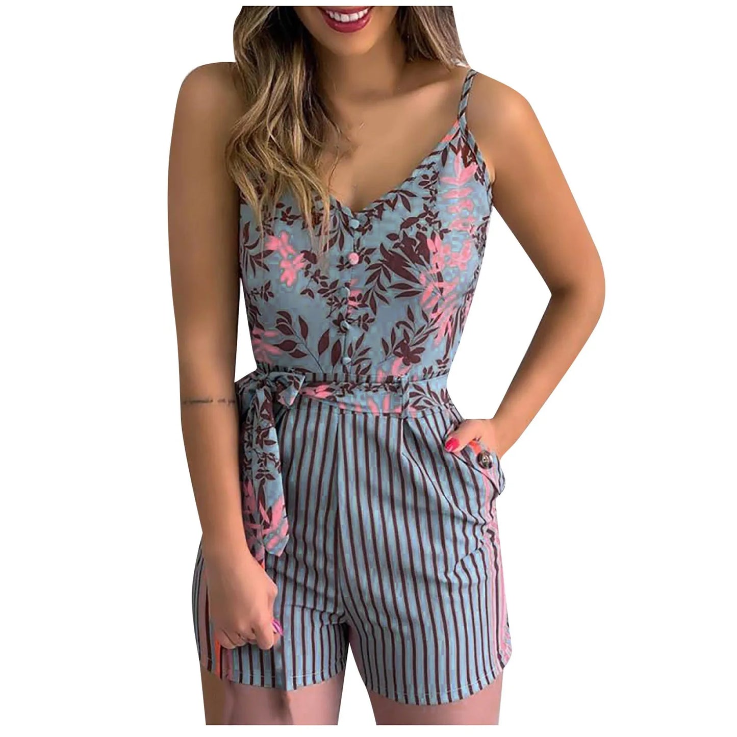 Dames Jumpsuit Kort Met Schouderriemen Zomerse Jurk