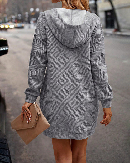 Dames Casual Hoodie Mini Zomerjurk - Roxane