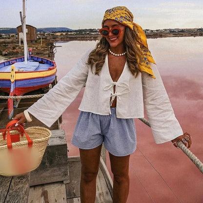 Vrouwelijke Zomer Blouse Licht en Luchtig