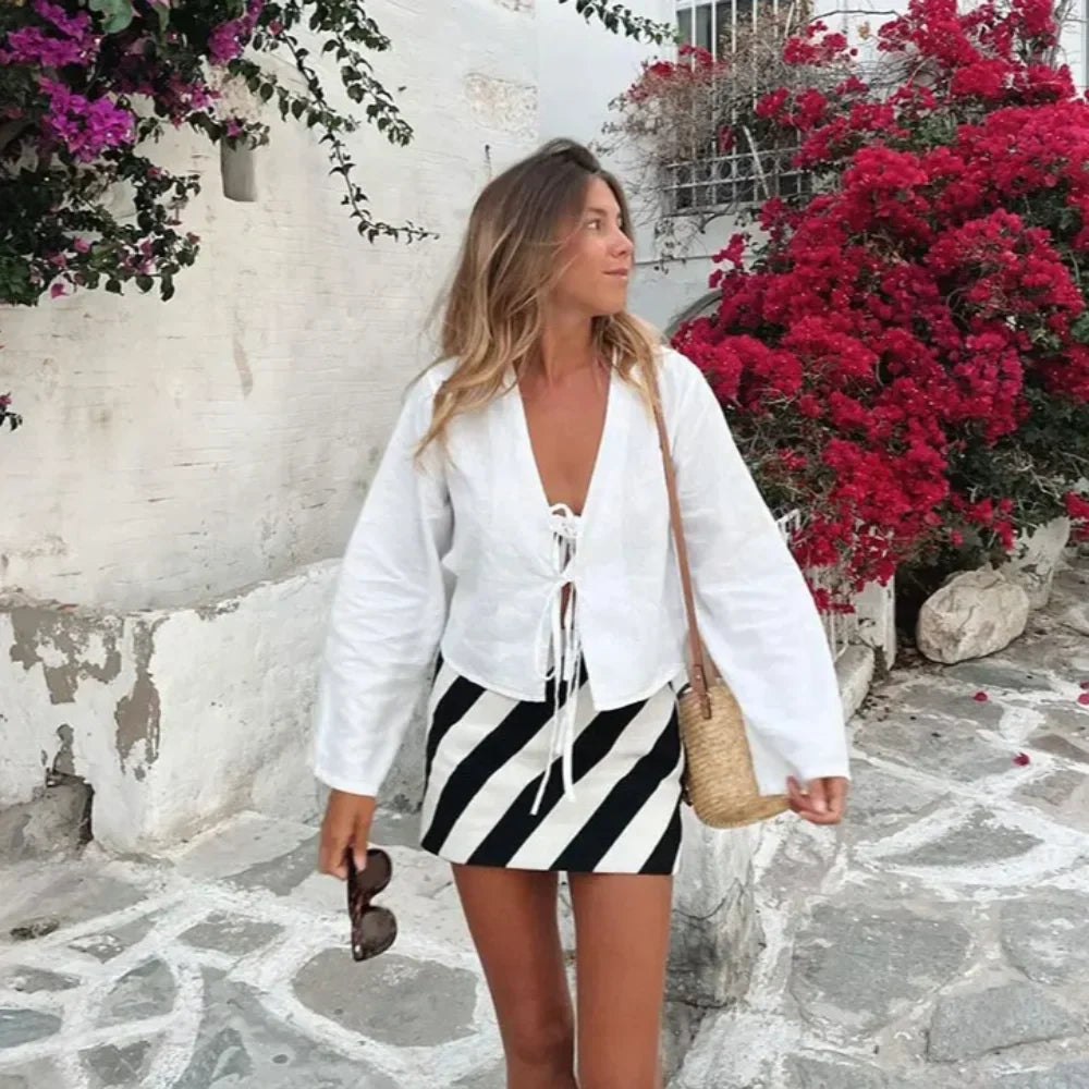 Vrouwelijke Zomer Blouse Licht en Luchtig