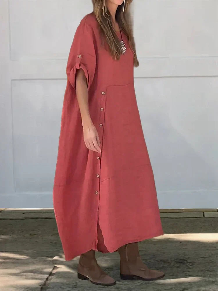 Dames Casual Midi Blouse Jurk - Meah