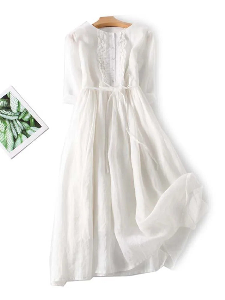 Dames Casual Midi Zomerjurk - Jeecey