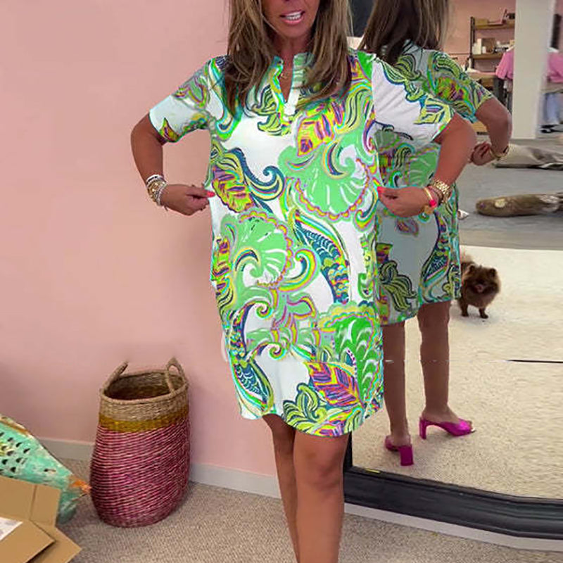 Dames Zomerjurk Mini Bloemenjurk Casual Korte Jurk