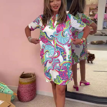 Dames Zomerjurk Mini Bloemenjurk Casual Korte Jurk