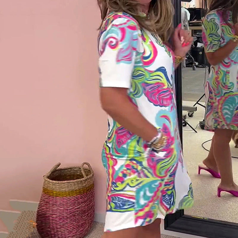 Dames Zomerjurk Mini Bloemenjurk Casual Korte Jurk
