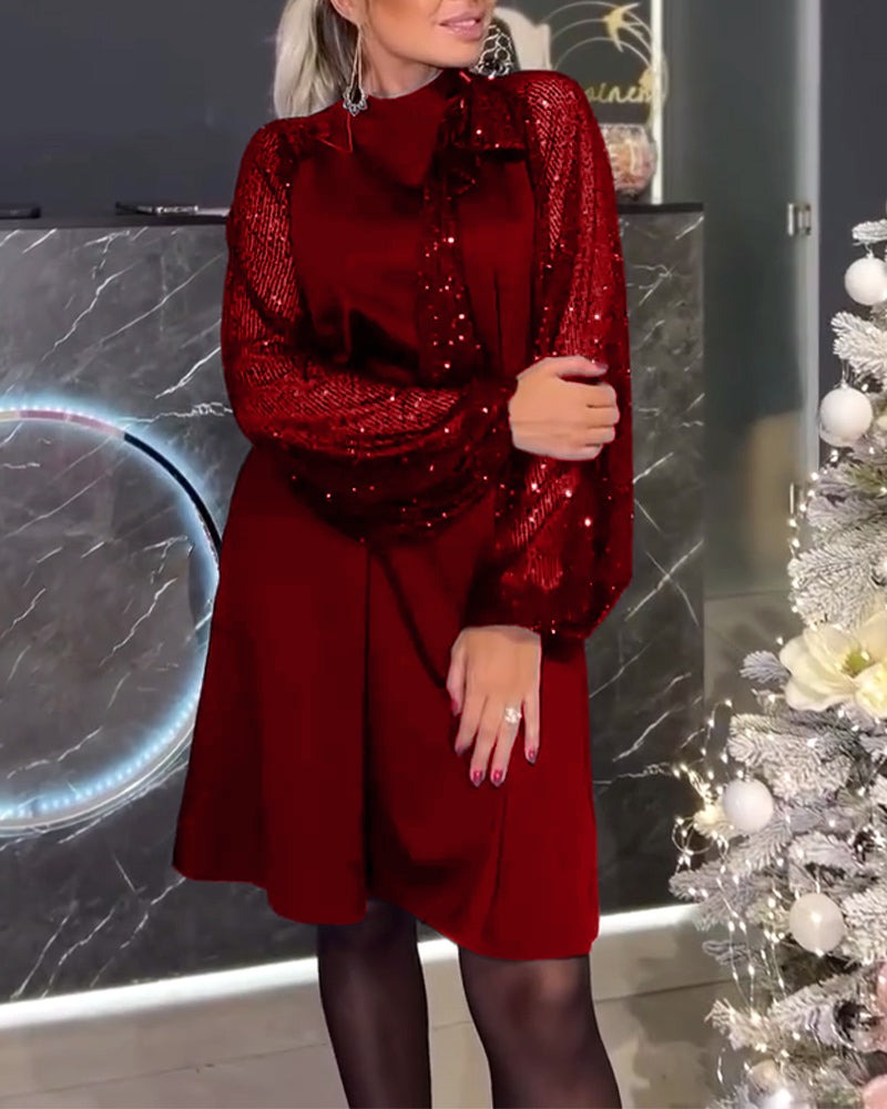 Feestelijke Glitter Jurk Dames Cocktailjurk Avondkleding - StudioMarella