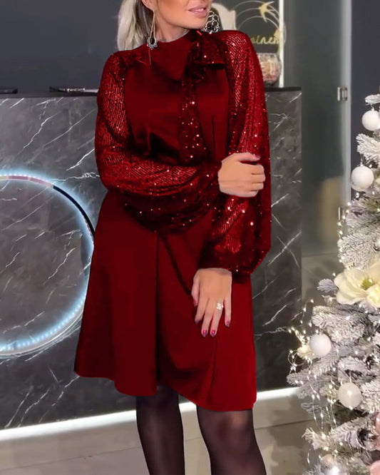 Feestelijke Glitter Jurk Dames Cocktailjurk Avondkleding - StudioMarella