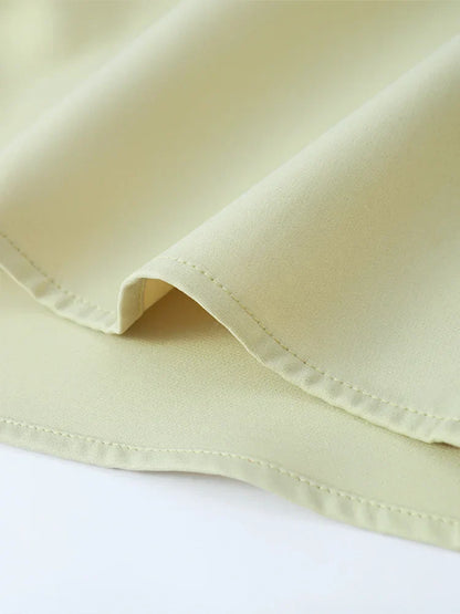 Groene Jurk met Patchwork Plooien Zomer 2024