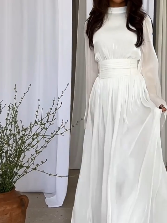Dames Gala Avondjurk Maxi Elegante Riem Strik Jurk - StudioMarella