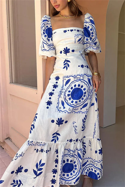 Elegante Maxi Jurk voor Vrouw Zomer Collectie