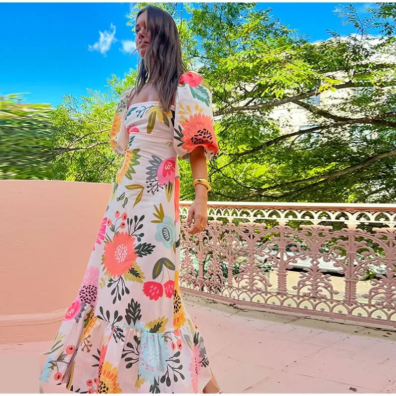 Elegante Maxi Jurk voor Vrouw Zomer Collectie