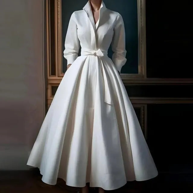 Dames Maxi Jurk Witte Zomerjurk Elegante Strandjurk - StudioMarella