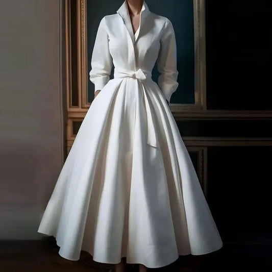Dames Maxi Jurk Witte Zomerjurk Elegante Strandjurk - StudioMarella