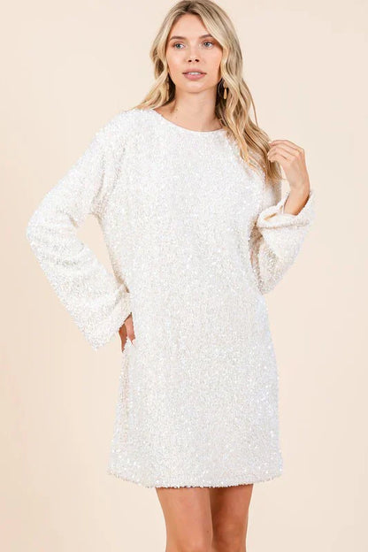 Dames Elegante glitter details Mini bruidsjurk - Sera