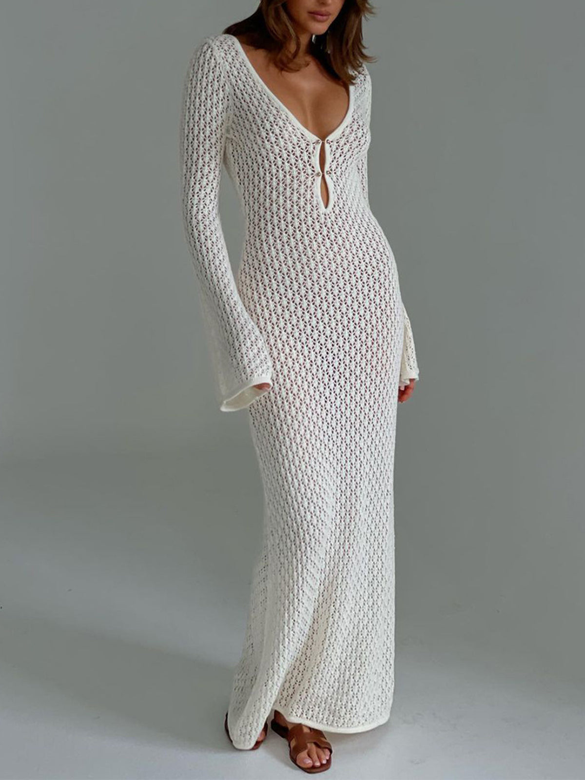 Dames Gehaakte Strand Maxi Zomerjurk - Sara