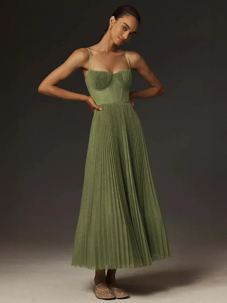 Dames Midi Jurk Plooirok Feestelijke Cocktailjurk - StudioMarella