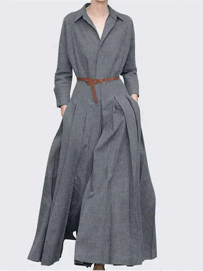 Dames Geplooide Maxi Formele Jurk - Gloria