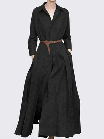 Dames Geplooide Maxi Formele Jurk - Gloria