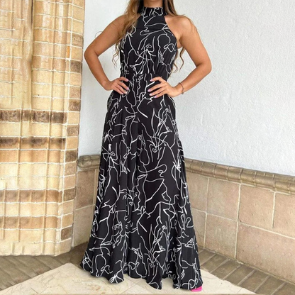 Dames Jumpsuit Bloemenprint Zomerjurk Halterhals - StudioMarella