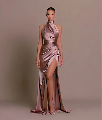 Dames Avondjurk Maxi Elegante Jurk met Halterhals - StudioMarella