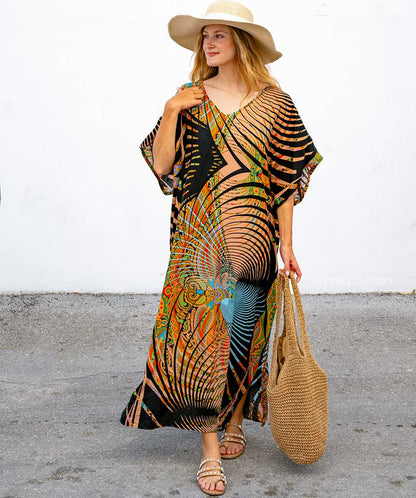 Dames Hawaiian Style Maxi Zomerjurk - Salve