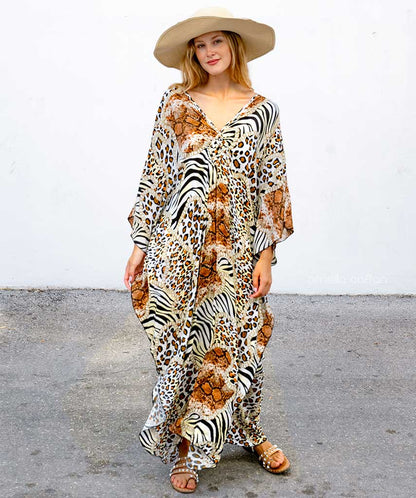 Dames Hawaiian Style Maxi Zomerjurk - Salve