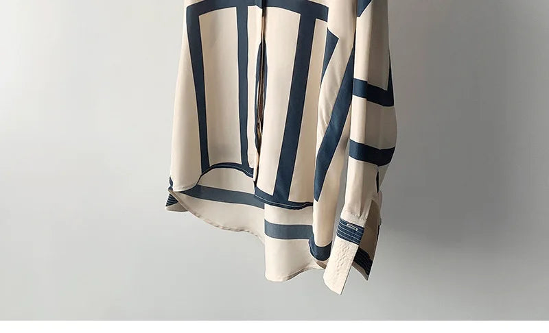 Vrouwen Blouse Zijde Geometrische Patronen