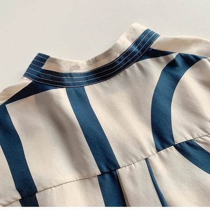 Vrouwen Blouse Zijde Geometrische Patronen