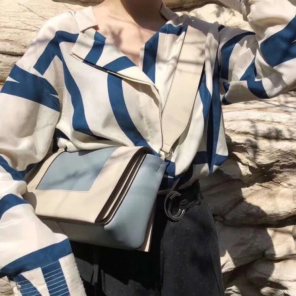 Vrouwen Blouse Zijde Geometrische Patronen